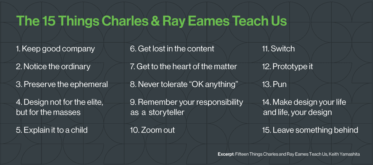 Source graphic from Fifteen Things Charles and Ray Eames Teach Us
